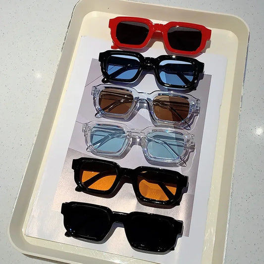 Vintage Rectangle Frame Sunglasses - Retro UV400 Eyewear for Men and Women - ZOOMNSTORE