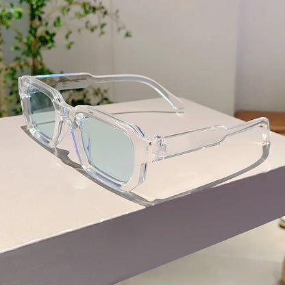 Vintage Rectangle Frame Sunglasses - Retro UV400 Eyewear for Men and Women - ZOOMNSTORE