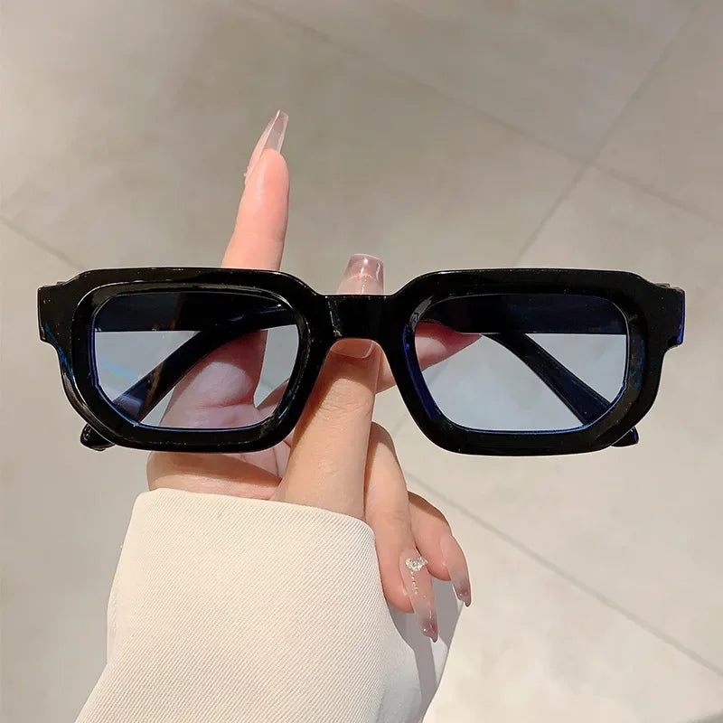 Vintage Rectangle Frame Sunglasses - Retro UV400 Eyewear for Men and Women - ZOOMNSTORE