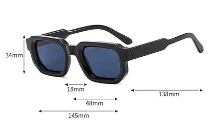 Vintage Rectangle Frame Sunglasses - Retro UV400 Eyewear for Men and Women - ZOOMNSTORE