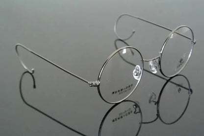 Vintage Round Eyeglasses - Small Round Glasses with Alloy Frame & Mirror Coating Lenses - ZOOMNSTORE