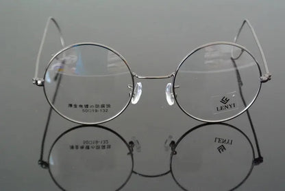 Vintage Round Eyeglasses - Small Round Glasses with Alloy Frame & Mirror Coating Lenses - ZOOMNSTORE