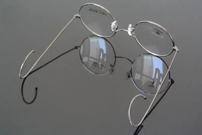 Vintage Round Eyeglasses - Small Round Glasses with Alloy Frame & Mirror Coating Lenses - ZOOMNSTORE