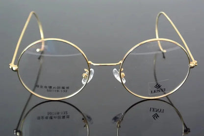 Vintage Round Eyeglasses - Small Round Glasses with Alloy Frame & Mirror Coating Lenses - ZOOMNSTORE
