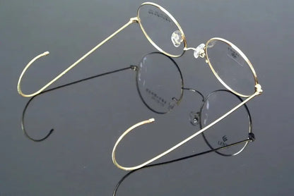 Vintage Round Eyeglasses - Small Round Glasses with Alloy Frame & Mirror Coating Lenses - ZOOMNSTORE