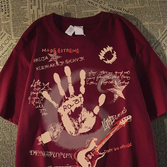 American Vintage Round Neck T-Shirt - Unisex Short Sleeve Summer Top - ZOOMNSTORE