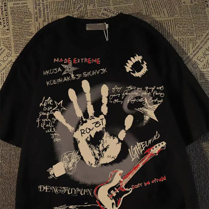 American Vintage Round Neck T-Shirt - Unisex Short Sleeve Summer Top - ZOOMNSTORE