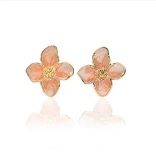 Vintage Stud Earrings – Hypoallergenic Gold Plated Flower Studs for Women’s Party - ZOOMNSTORE