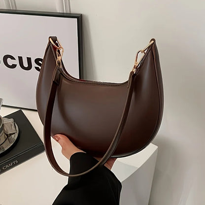 Vintage Tote Bag - PU Leather Handbag With Zipper Closure & Removable Strap - ZOOMNSTORE