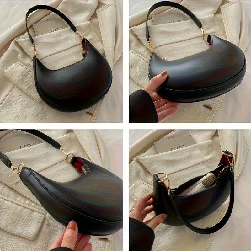 Vintage Tote Bag - PU Leather Handbag With Zipper Closure & Removable Strap - ZOOMNSTORE