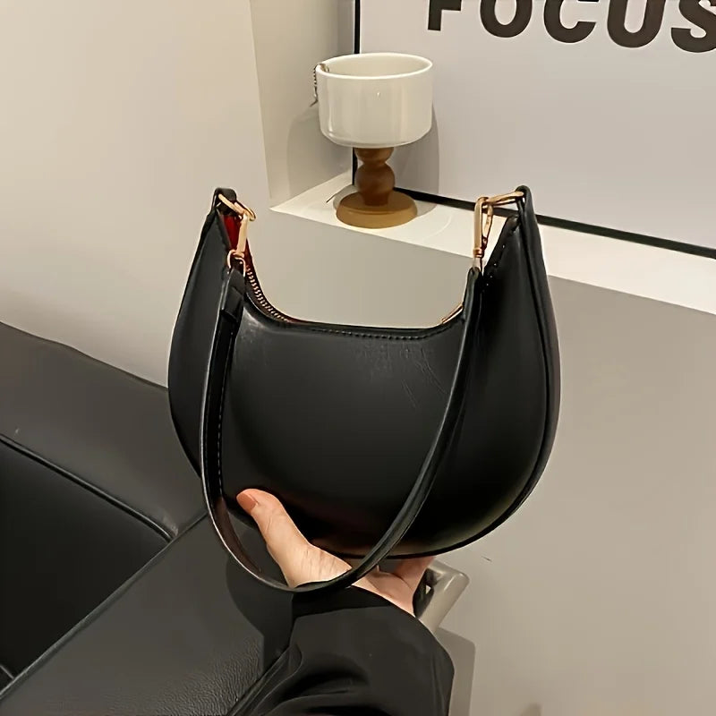 Vintage Tote Bag - PU Leather Handbag With Zipper Closure & Removable Strap - ZOOMNSTORE