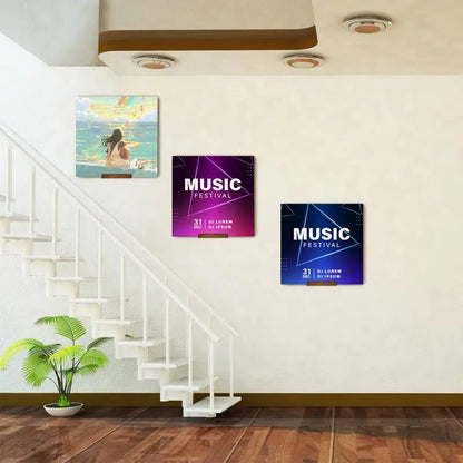 Vinyl Record Shelf - Wood Wall Mounted Shelf for Compact Album Display Rack - ZOOMNSTORE