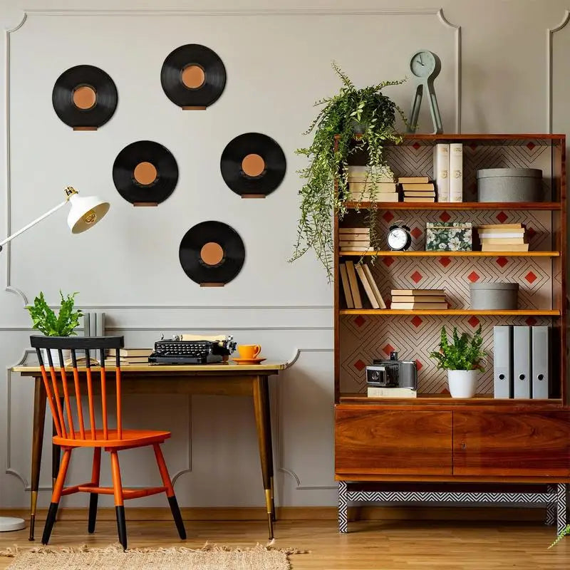 Vinyl Record Shelf - Wood Wall Mounted Shelf for Compact Album Display Rack - ZOOMNSTORE