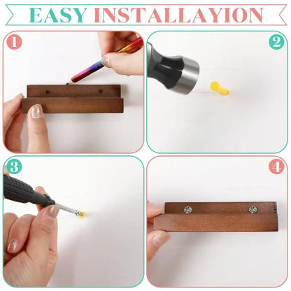 Vinyl Record Shelf - Wood Wall Mounted Shelf for Compact Album Display Rack - ZOOMNSTORE