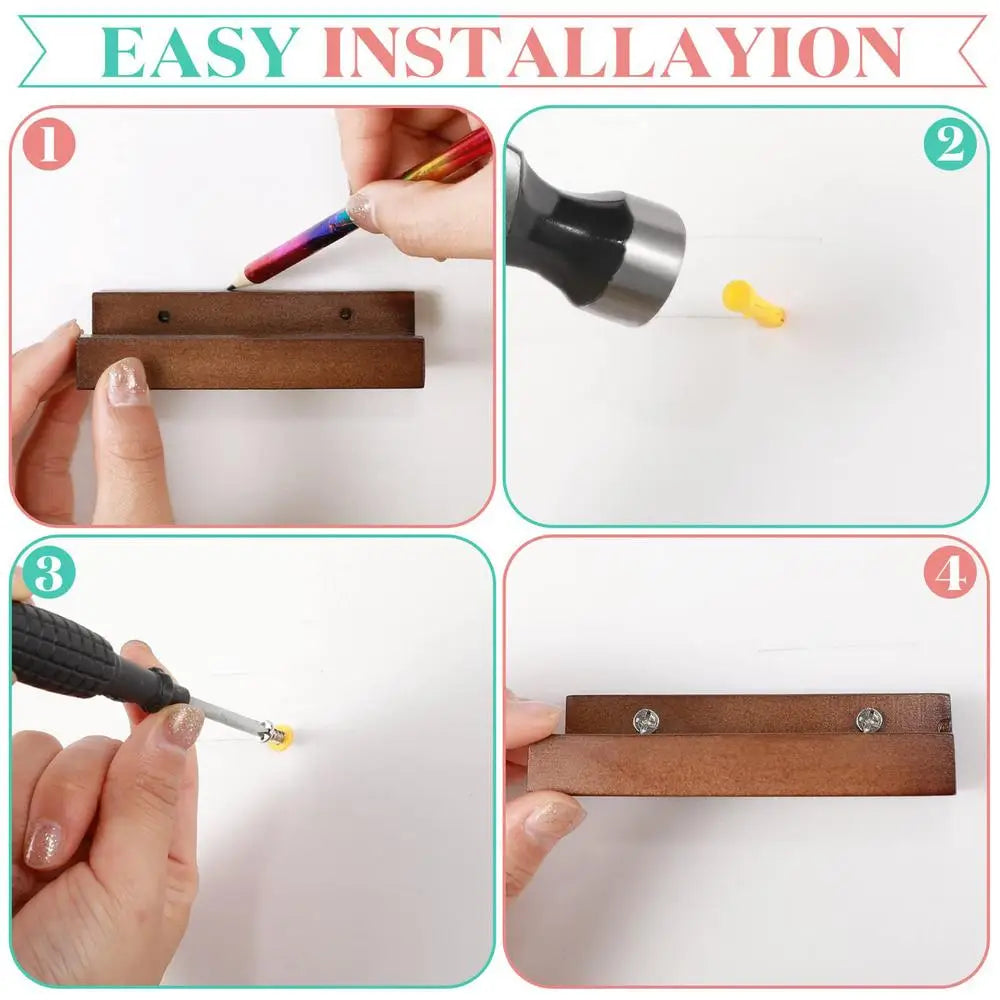 Vinyl Record Shelf - Wood Wall Mounted Shelf for Compact Album Display Rack - ZOOMNSTORE