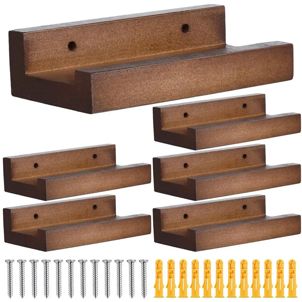 Vinyl Record Shelf - Wood Wall Mounted Shelf for Compact Album Display Rack - ZOOMNSTORE