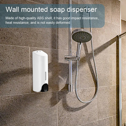 350ML Shower and Lotion Dispenser Waterproof Shampoo Shower Gel Container Wall Mount with Clear Window for Home Hotel Restaurant - ZOOMNSTORE