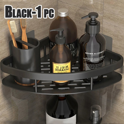 Bathroom Shelf Bathroom Towel Rack Shelves Wall Shower  Shampoo Rack No Drill Shelf Bathroom Tripod Storage Rack - ZOOMNSTORE