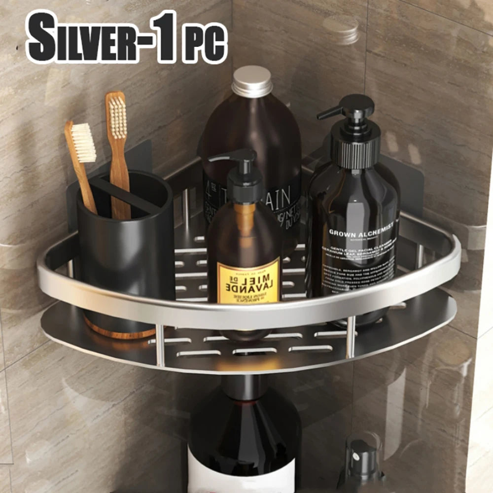 Bathroom Shelf Bathroom Towel Rack Shelves Wall Shower  Shampoo Rack No Drill Shelf Bathroom Tripod Storage Rack - ZOOMNSTORE