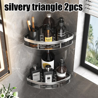 Bathroom Shelf Bathroom Towel Rack Shelves Wall Shower  Shampoo Rack No Drill Shelf Bathroom Tripod Storage Rack - ZOOMNSTORE