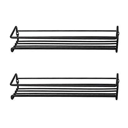 Wall Mounted Spice Rack - Durable Steel Kitchen Storage Rack With Flexible Hanging - ZOOMNSTORE