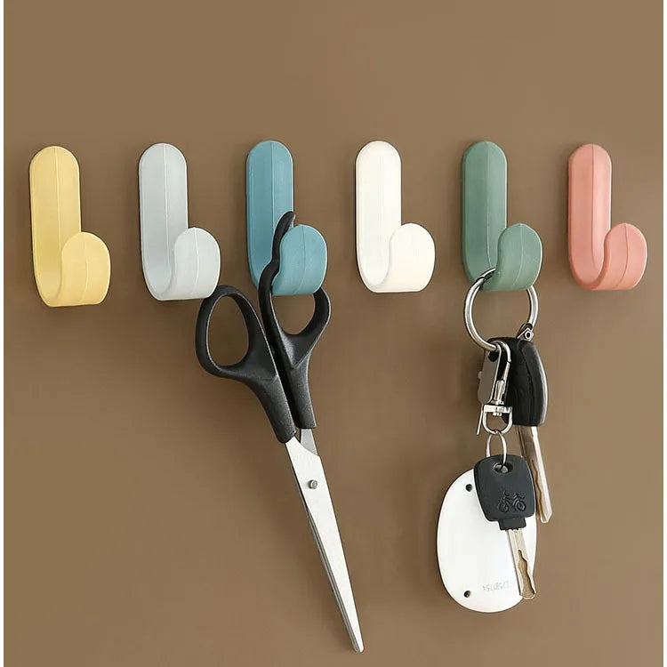 6pcs Wall Organizer Hooks - Multi-Purpose Key Towel and Robe Hangers - ZOOMNSTORE