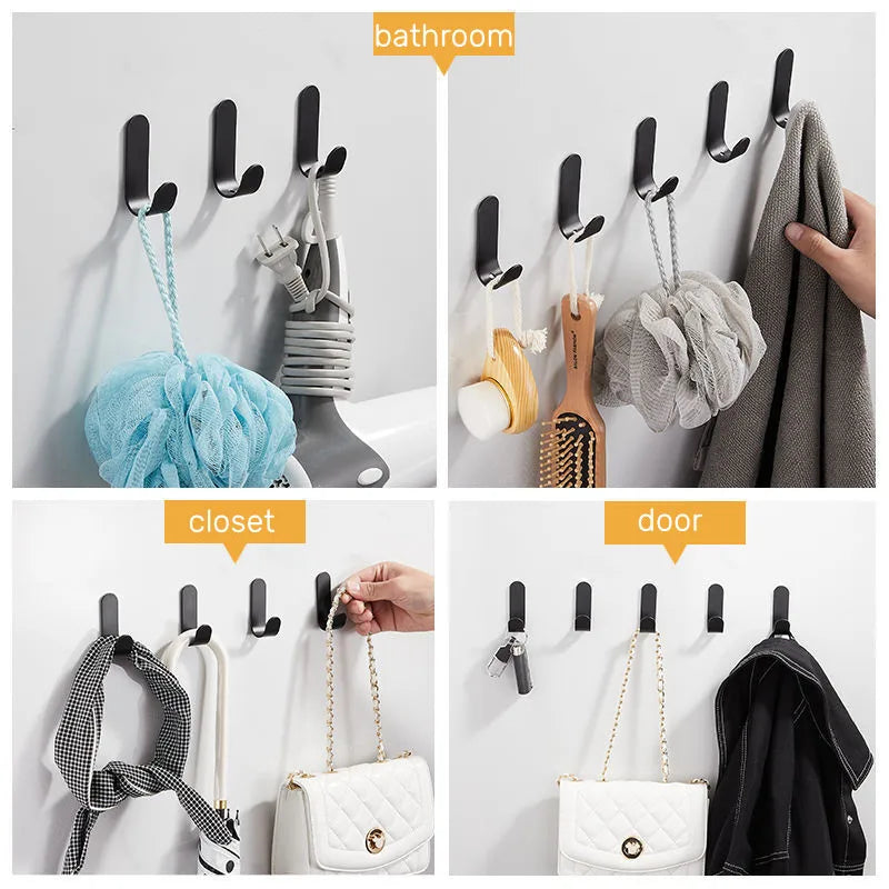 6pcs Wall Organizer Hooks - Multi-Purpose Key Towel and Robe Hangers - ZOOMNSTORE