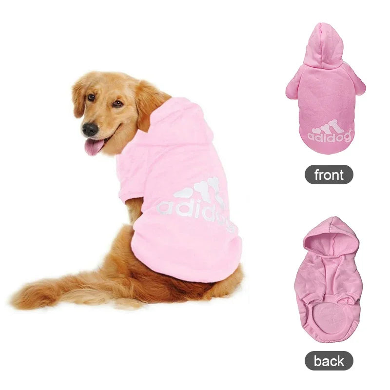Adidog Dog Hoodie - Warm Autumn Winter Coat for Medium Large Dogs - ZOOMNSTORE