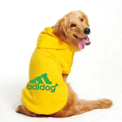 Adidog Dog Hoodie - Warm Autumn Winter Coat for Medium Large Dogs - ZOOMNSTORE