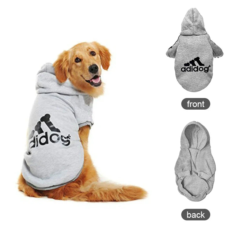 Adidog Dog Hoodie - Warm Autumn Winter Coat for Medium Large Dogs - ZOOMNSTORE