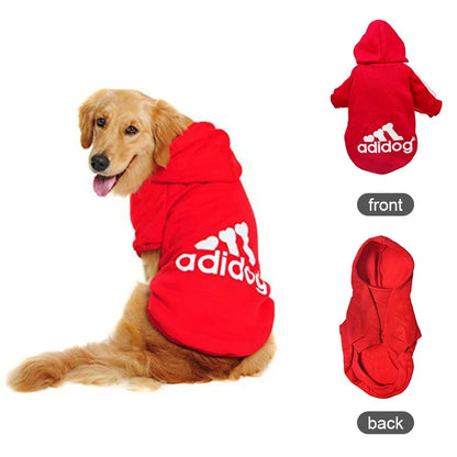 Adidog Dog Hoodie - Warm Autumn Winter Coat for Medium Large Dogs - ZOOMNSTORE