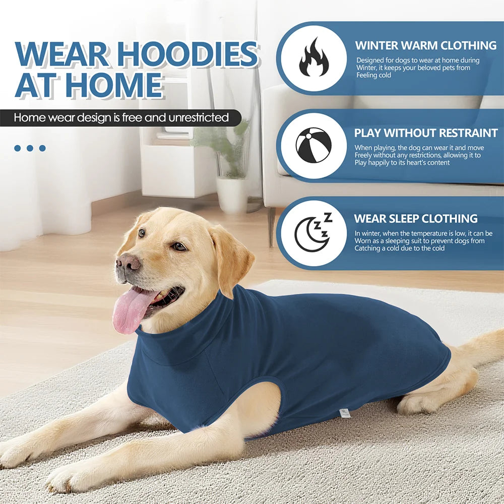 Warm Fleece Dog Clothes – Soft Winter Sweater Pajamas for Medium Large Dogs - ZOOMNSTORE