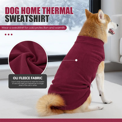 Warm Fleece Dog Clothes – Soft Winter Sweater Pajamas for Medium Large Dogs - ZOOMNSTORE