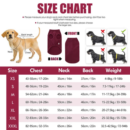 Warm Fleece Dog Clothes – Soft Winter Sweater Pajamas for Medium Large Dogs - ZOOMNSTORE