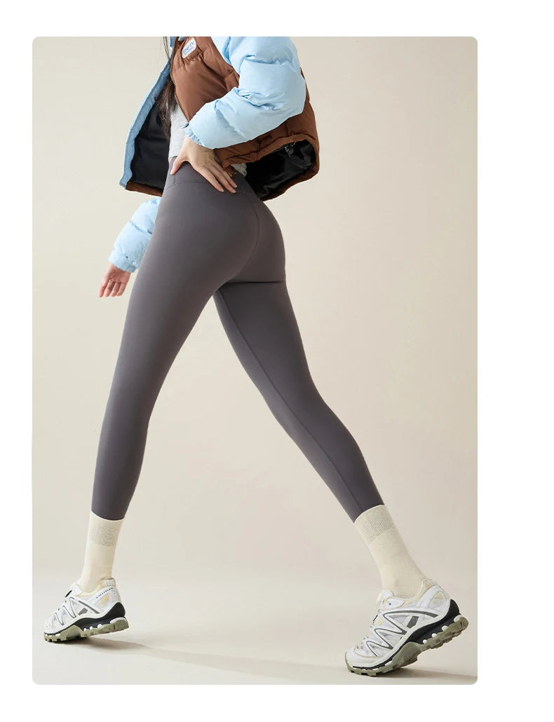Warm Fleece Leggings – High Waist Thermal Tights Women | Seamless Knit, Stretch Nylon Spandex - ZOOMNSTORE