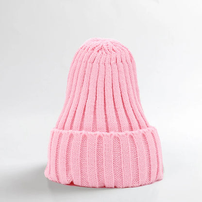 Winter Baby Hat For Kids Warm Knitted Baby Accessories Infant Girl Boy Beanie Cap Solid Color Children Toddler Beanies Bonnet - ZOOMNSTORE