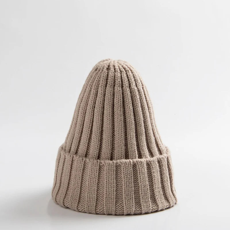 Winter Baby Hat For Kids Warm Knitted Baby Accessories Infant Girl Boy Beanie Cap Solid Color Children Toddler Beanies Bonnet - ZOOMNSTORE