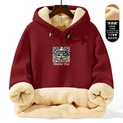 Warm Lamb Fur Hoodie - Men's Thick Hooded Coat 5XL | Autumn Winter Sportswear - ZOOMNSTORE
