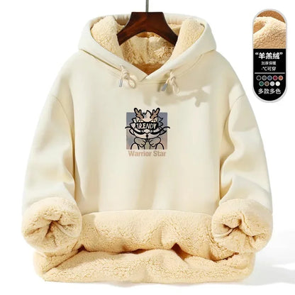 Warm Lamb Fur Hoodie - Men's Thick Hooded Coat 5XL | Autumn Winter Sportswear - ZOOMNSTORE