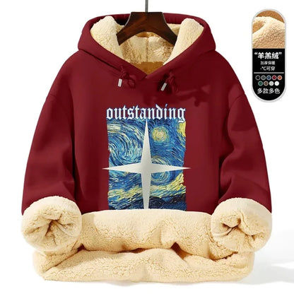 Warm Lamb Fur Hoodie - Men's Thick Hooded Coat 5XL | Autumn Winter Sportswear - ZOOMNSTORE