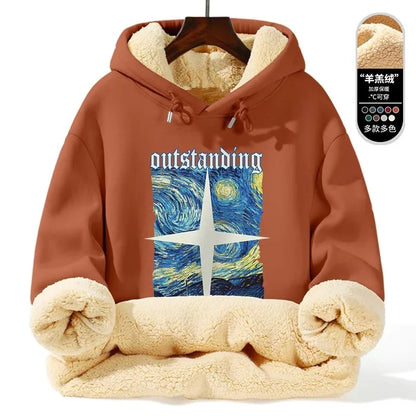 Warm Lamb Fur Hoodie - Men's Thick Hooded Coat 5XL | Autumn Winter Sportswear - ZOOMNSTORE