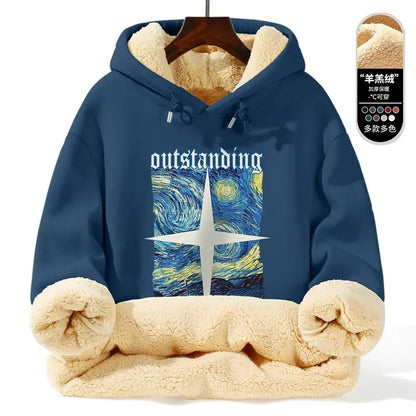 Warm Lamb Fur Hoodie - Men's Thick Hooded Coat 5XL | Autumn Winter Sportswear - ZOOMNSTORE