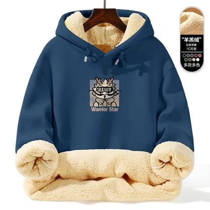 Warm Lamb Fur Hoodie - Men's Thick Hooded Coat 5XL | Autumn Winter Sportswear - ZOOMNSTORE