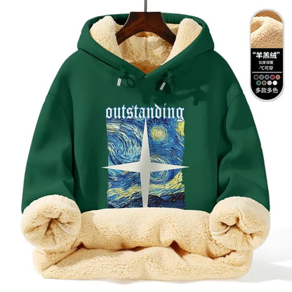 Warm Lamb Fur Hoodie - Men's Thick Hooded Coat 5XL | Autumn Winter Sportswear - ZOOMNSTORE