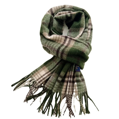 Plaid Cashmere Scarf - Warm Winter Shawl for Men and Women - ZOOMNSTORE
