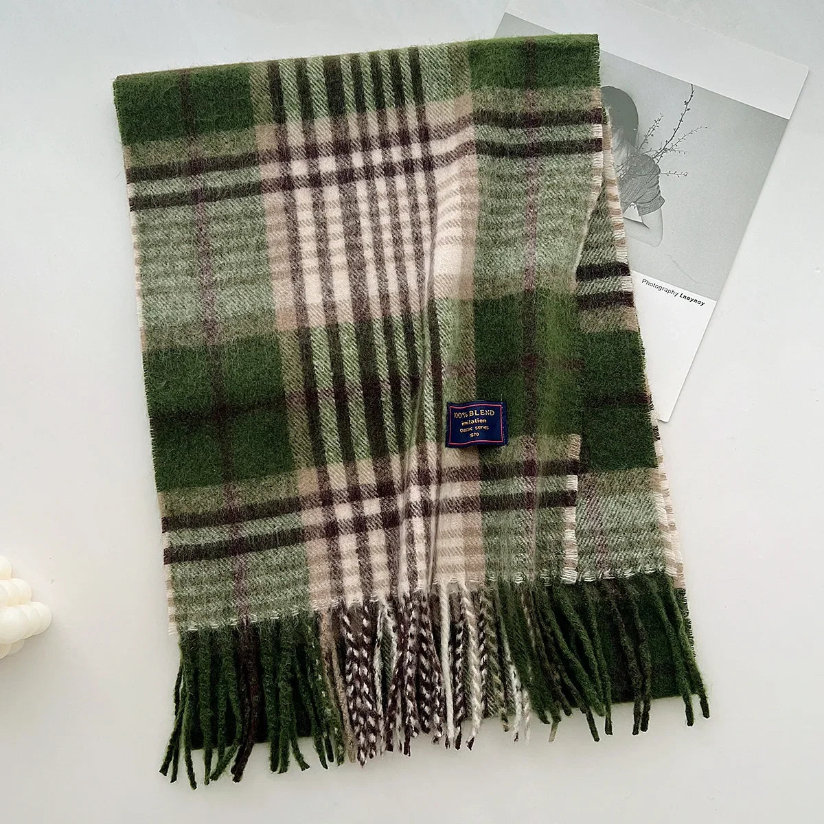 Plaid Cashmere Scarf - Warm Winter Shawl for Men and Women - ZOOMNSTORE