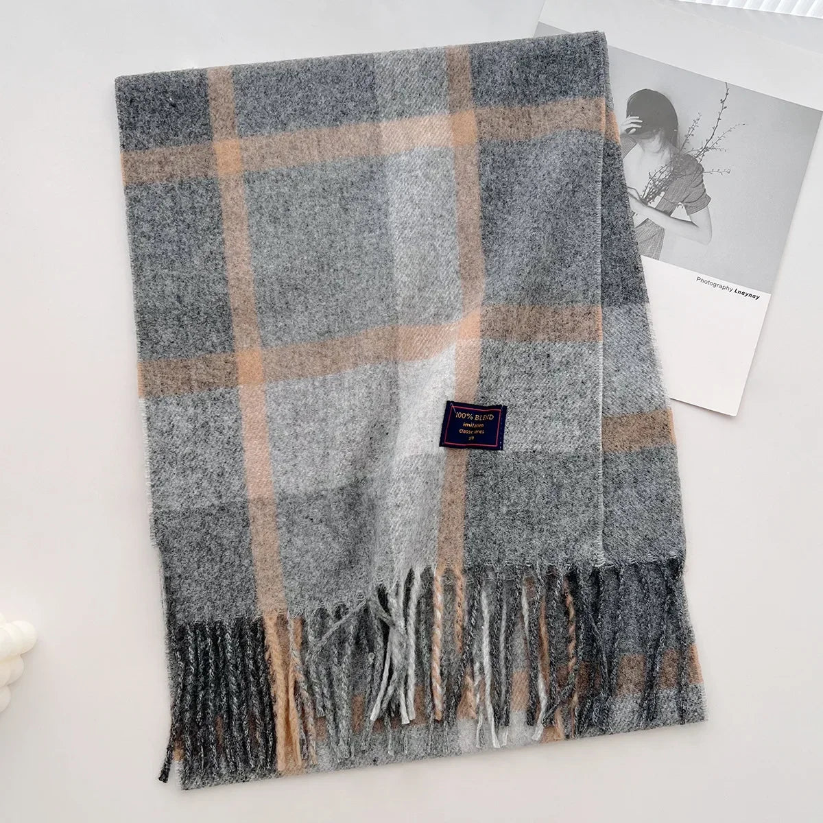 Plaid Cashmere Scarf - Warm Winter Shawl for Men and Women - ZOOMNSTORE