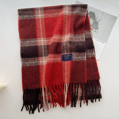 Plaid Cashmere Scarf - Warm Winter Shawl for Men and Women - ZOOMNSTORE