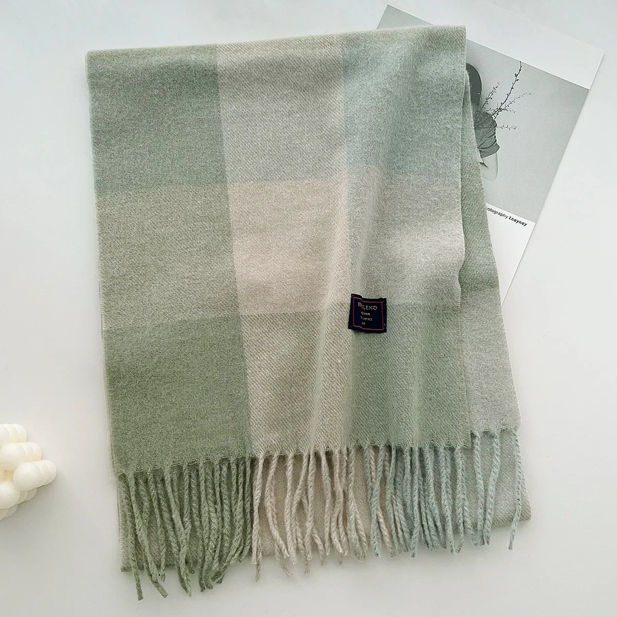 Plaid Cashmere Scarf - Warm Winter Shawl for Men and Women - ZOOMNSTORE