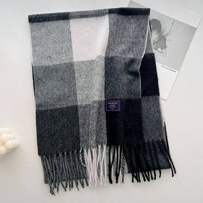 Plaid Cashmere Scarf - Warm Winter Shawl for Men and Women - ZOOMNSTORE